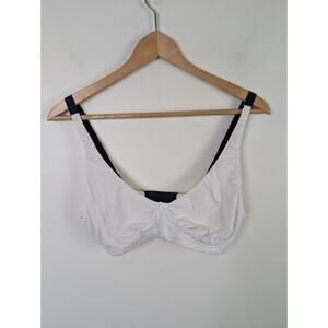 Me Undies Large L White Bra Wireless T-shirt Micromodal Convertible Straps